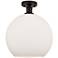 Edison Athens 12" Semi-Flush Mount - Oil Rubbed Bronze - Matte White
