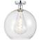 Edison Athens 12" Semi-Flush Mount - Polished Chrome - Clear Shade
