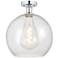 Edison Athens 12" Semi-Flush Mount - Polished Chrome - Seedy Shade