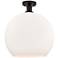 Edison Athens 14" Semi-Flush Mount - Oil Rubbed Bronze - Matte White