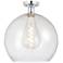 Edison Athens  14" Semi-Flush Mount - Polished Chrome - Seedy Shade