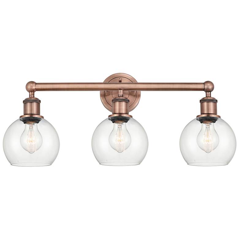 Image 1 Edison Athens 24" Wide Antique Copper 3-Light Bath Light