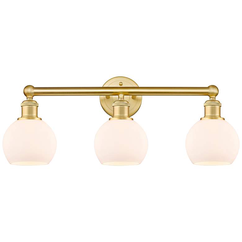 Image 1 Edison Athens 24" Wide Satin Gold 3-Light Bath Light