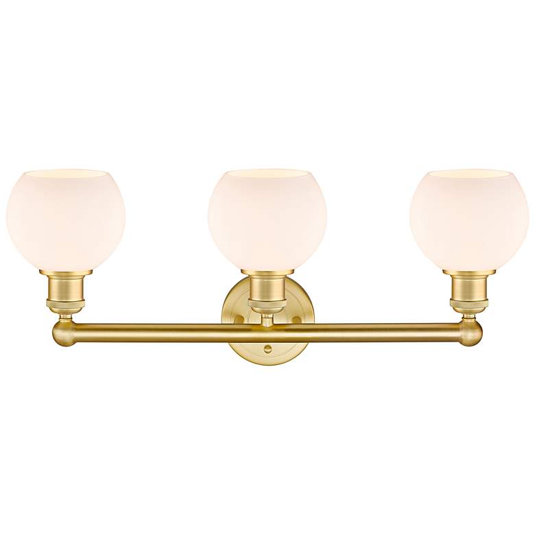 Image 3 Edison Athens 24" Wide Satin Gold 3-Light Bath Light more views