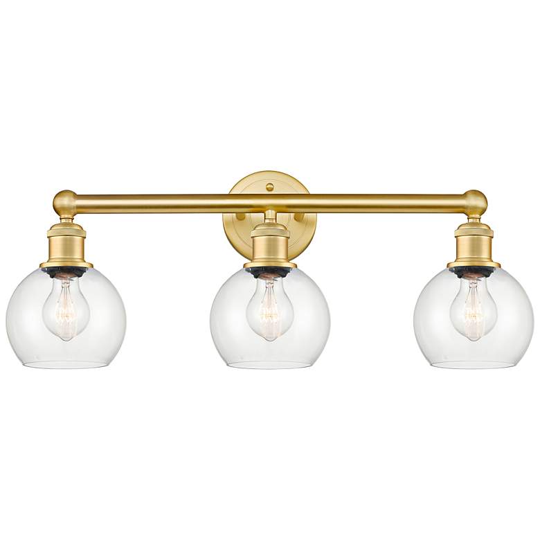 Image 1 Edison Athens 24" Wide Satin Gold 3-Light Bath Light