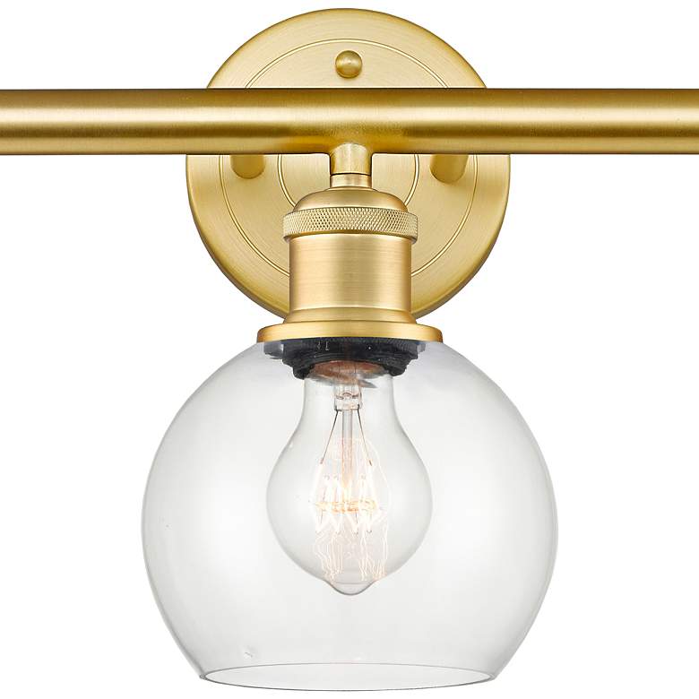 Image 2 Edison Athens 24" Wide Satin Gold 3-Light Bath Light more views