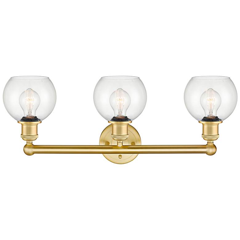Image 3 Edison Athens 24" Wide Satin Gold 3-Light Bath Light more views