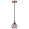Edison Athens 5.88"W Copper Corded Mini Pendant w/ Smoke Swirl Shade