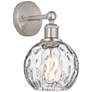 Edison Athens 6" Brushed Nickel Sconce w/ Clear Water Glass Shade
