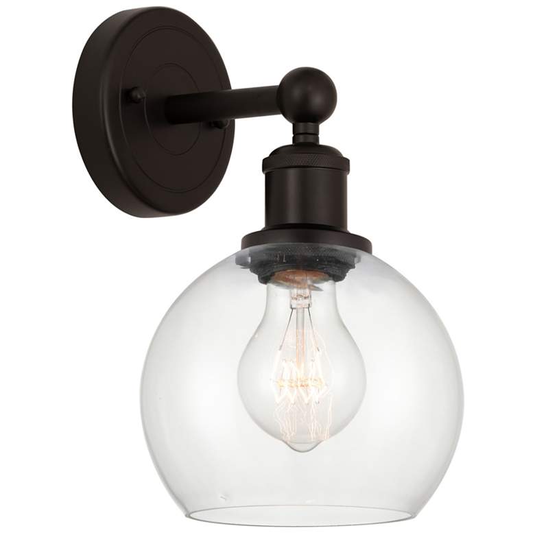 Image 1 Edison Athens 6" Oil Rubbed Bronze Sconce w/ Clear Shade