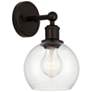 Edison Athens 6" Oil Rubbed Bronze Sconce w/ Clear Shade