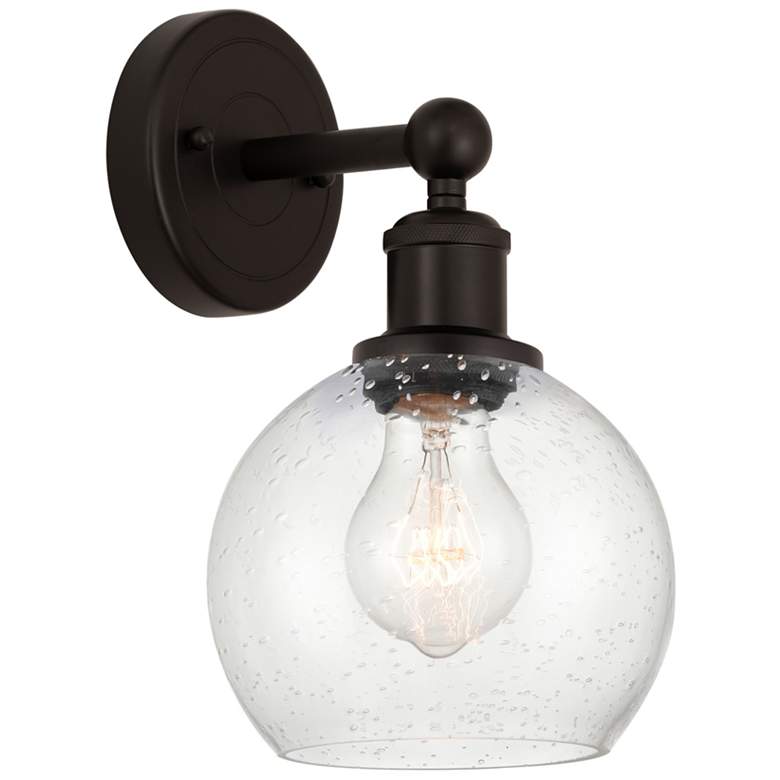 Image 1 Edison Athens 6" Oil Rubbed Bronze Sconce w/ Seedy Shade