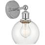 Edison Athens 6" Polished Chrome Sconce w/ Clear Shade
