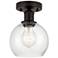 Edison Athens 6" Semi-Flush Mount - Oil Rubbed Bronze - Seedy Shade