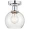 Edison Athens 6" Semi-Flush Mount - Polished Chrome - Seedy Shade
