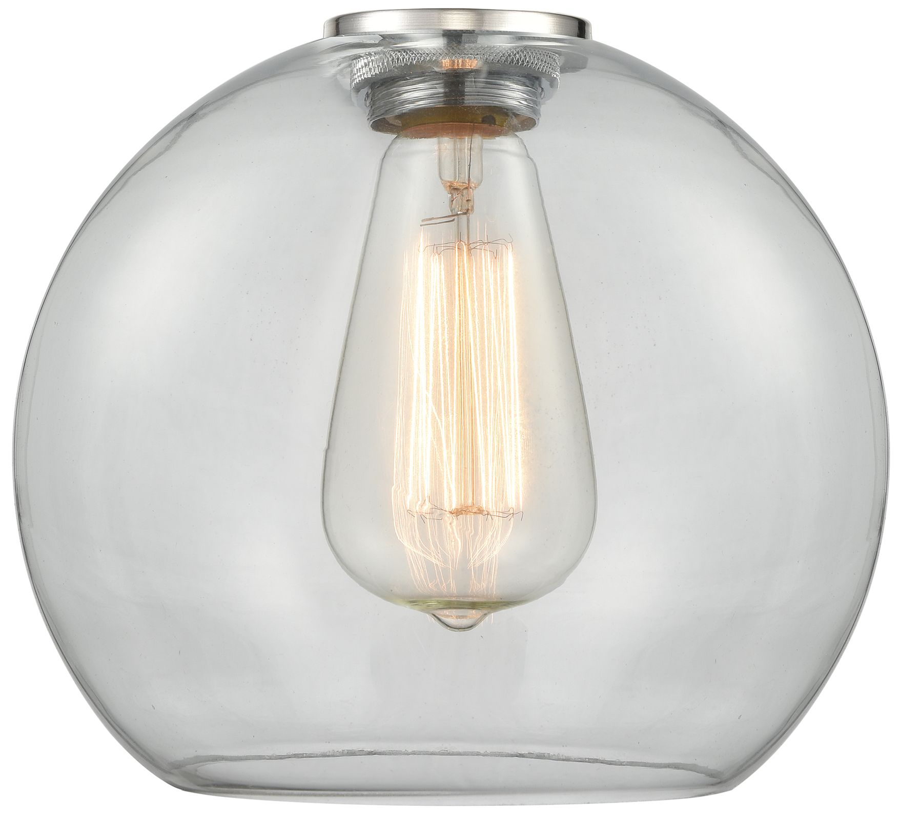 Image 3 Edison Athens 8" Antique Copper Cord Hung Mini Pendant w/ Clear Shade more views
