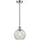 Edison Athens 8" Polished Chrome Cord Hung Mini Pendant w/ Clear Shade