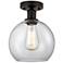 Edison Athens 8" Semi-Flush Mount - Oil Rubbed Bronze - Clear Shade