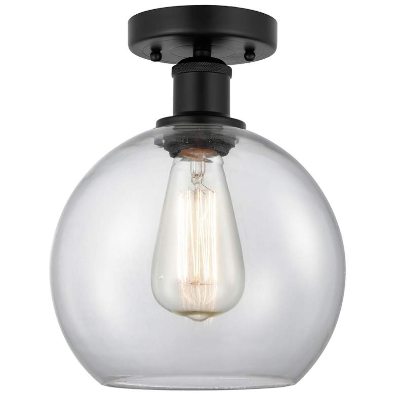 Image 1 Edison Athens 8" Wide Matte Black Ceiling Light