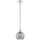 Edison Athens 8"W Chrome Stemmed Mini Pendant w/ Smoke Swirl Shade