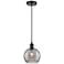 Edison Athens 8"W Oiled Bronze Corded Mini Pendant w/ Smoke Swirl Shad