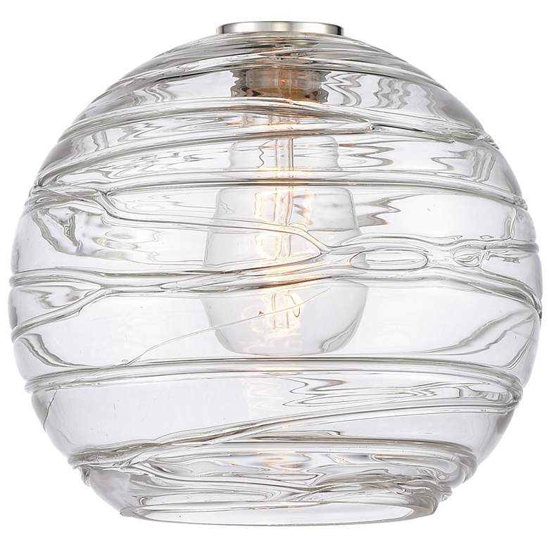 Image 3 Edison Athens Deco Swirl 10" Semi-Flush Mount - Chrome - Clear Deco S more views