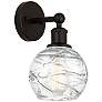 2_Edison Athens Deco Swirl 6" Oil Rubbed Bronze Sconce w/ Deco Swirl Sha