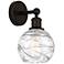 Edison Athens Deco Swirl 6" Oil Rubbed Bronze Sconce w/ Deco Swirl Sha