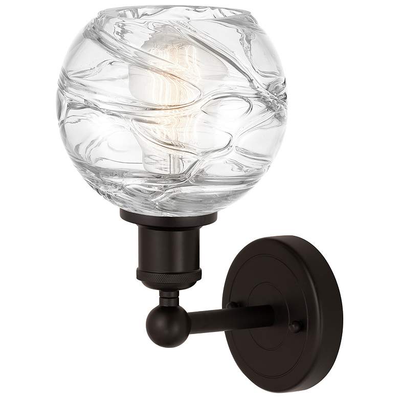 Image 3 Edison Athens Deco Swirl 6" Oil Rubbed Bronze Sconce w/ Deco Swirl Sha more views
