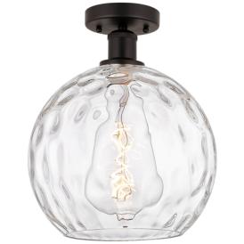 Edison Athens Water Glass  10" Semi-Flush Mount - Oil Rubbed Bronze - Edison Athens Water Glass  10" Semi-Flush Mount - Oil Rubbed Bronze -