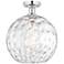 Edison Athens Water Glass  12" Semi-Flush Mount - Chrome - Clear