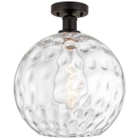 Edison Athens Water Glass  12" Semi-Flush Mount - Oil Rubbed Bronze - Edison Athens Water Glass  12" Semi-Flush Mount - Oil Rubbed Bronze -