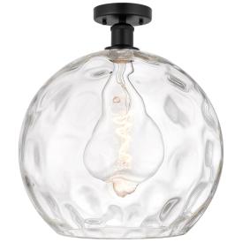 Edison Athens Water Glass 14" Wide Matte Black Ceiling Light Edison Athens Water Glass 14" Wide Matte Black Ceiling Light