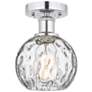 Edison Athens Water Glass  6" Semi-Flush Mount - Chrome - Clear Water