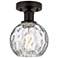 Edison Athens Water Glass 6" Semi-Flush Mount - Oil Rubbed Bronze - C