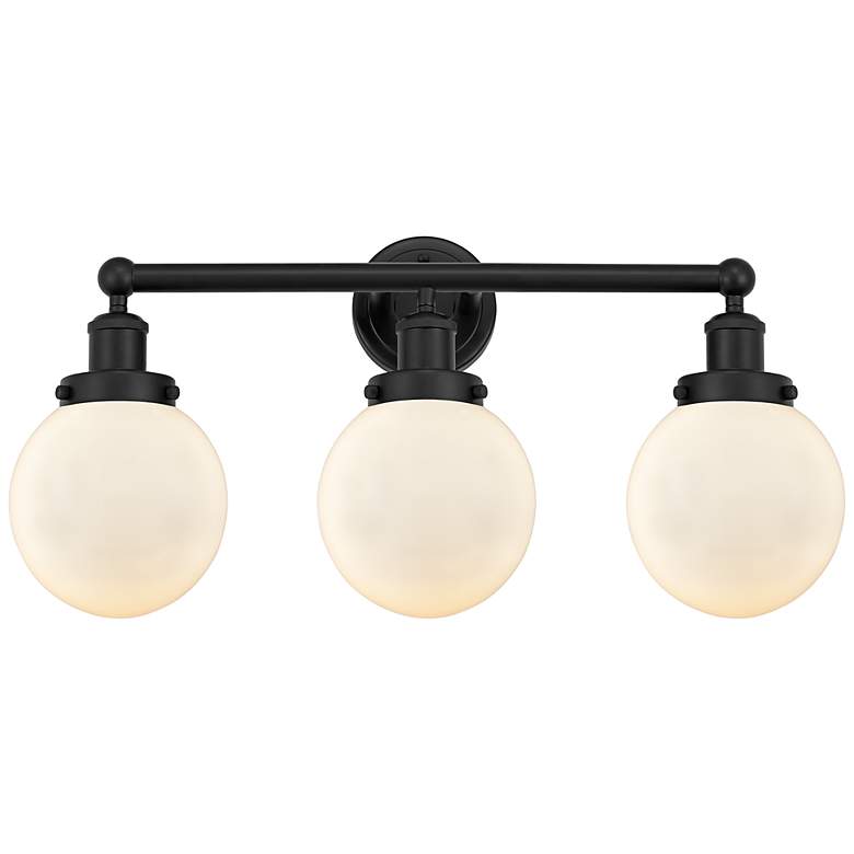 Image 1 Edison Beacon 24" Wide Matte Black 3-Light Bath Light