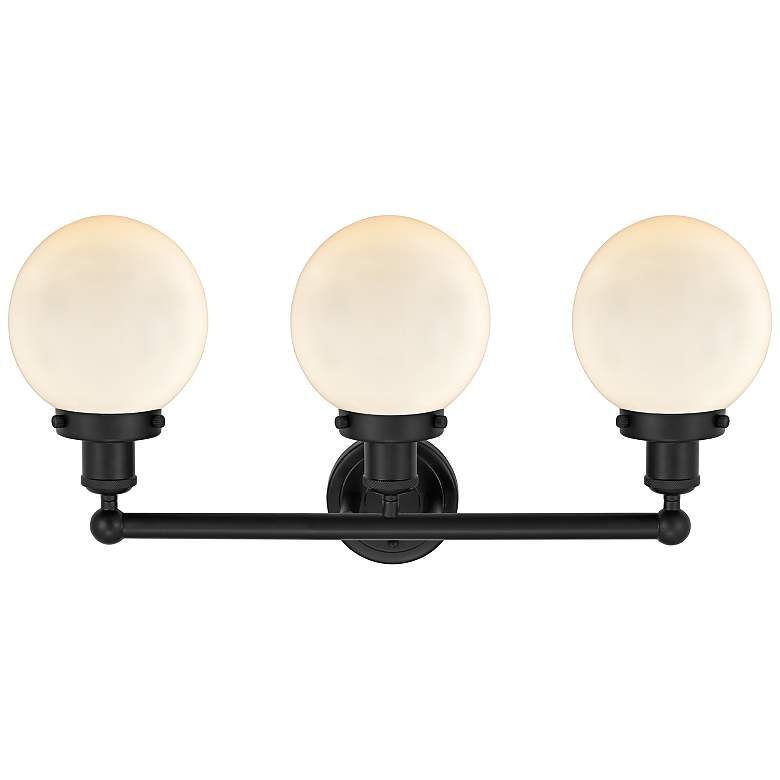 Image 3 Edison Beacon 24" Wide Matte Black 3-Light Bath Light more views