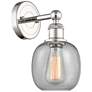 Edison Belfast 11.5"High Polished Nickel Sconce With Seedy Shade