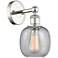 Edison Belfast 11.5"High Polished Nickel Sconce With Seedy Shade