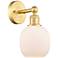 Edison Belfast 11.5"High Satin Gold Sconce With Matte White Shade