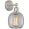 Edison Belfast 6" Brushed Satin Nickel Sconce w/ Clear Crackle Shade