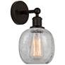 Edison Belfast 6" Oil Rubbed Bronze Sconce w/ Clear Crackle Shade