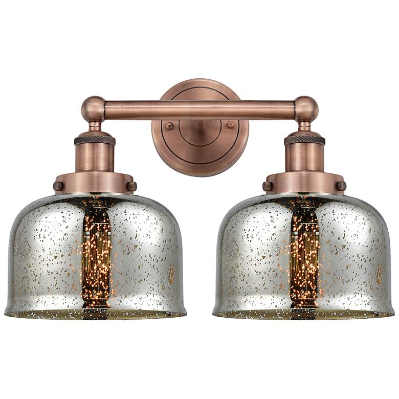 Image 1 Edison Bell 10" High Antique Copper 2-Light Wall Sconce