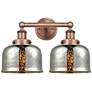 1_Edison Bell 10" High Antique Copper 2-Light Wall Sconce