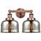 Edison Bell 10" High Antique Copper 2-Light Wall Sconce