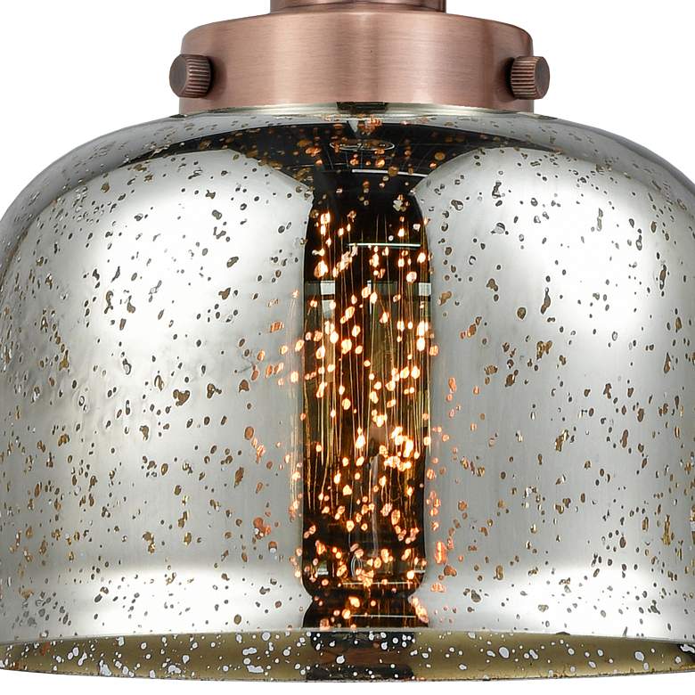 Image 2 Edison Bell 10" High Antique Copper 2-Light Wall Sconce more views
