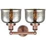 3_Edison Bell 10" High Antique Copper 2-Light Wall Sconce more views