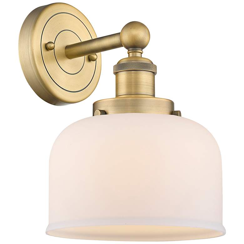 Image 1 Edison Bell 10" High Brushed Brass Wall Sconce