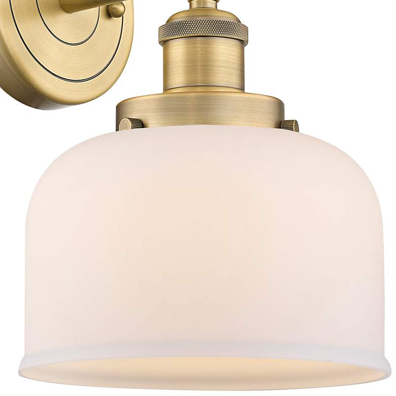 Image 2 Edison Bell 10" High Brushed Brass Wall Sconce more views