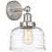 Edison Bell 11"H Brushed Satin Nickel Deco Glass Wall Sconce